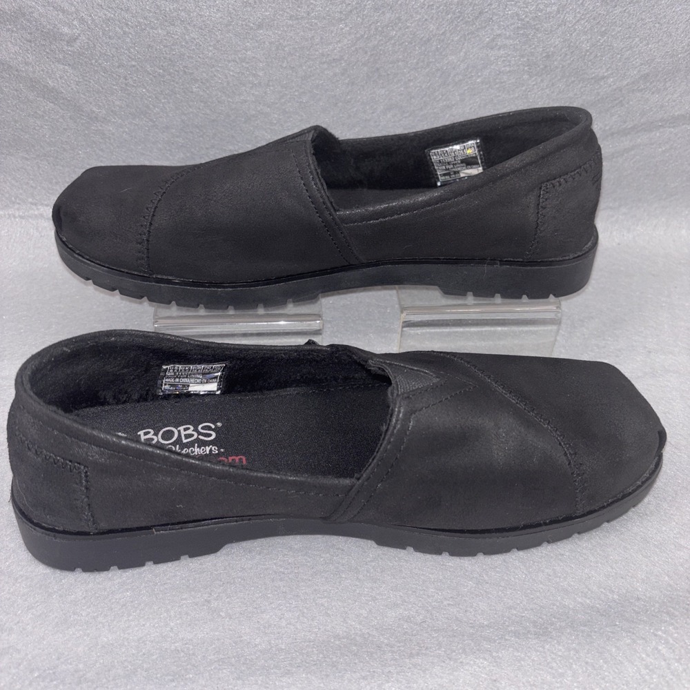 Bobs by Skechers Chill Lugs Urban Spell Women 8.5 Black Slip On Memory Foam EUC - Picture 2 of 16
